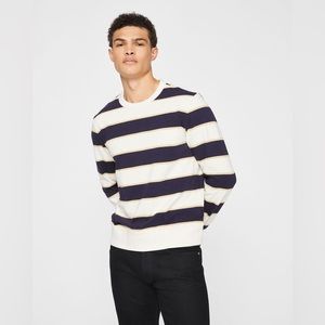 ❗️SALE❗️ Club Monaco Graphic Stripe Crewneck Sweatshirt size L